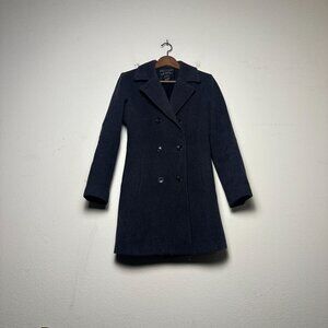 VTG The Original Arizona Jean Company Winter Peacoat Jacket Women S Black Wool